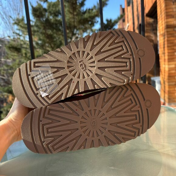 New UGG Tazz 2 Platform Slippers Chesnut Brown 8 - Picture 5 of 9